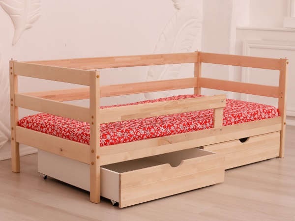 Детская кровать Bombus Sogni D`Oro (софа, с ящиками; натуральный) (1)