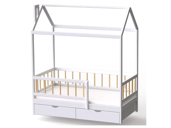 Домик-кроватка Bombus Infantile (с ящиками; белый) (0)