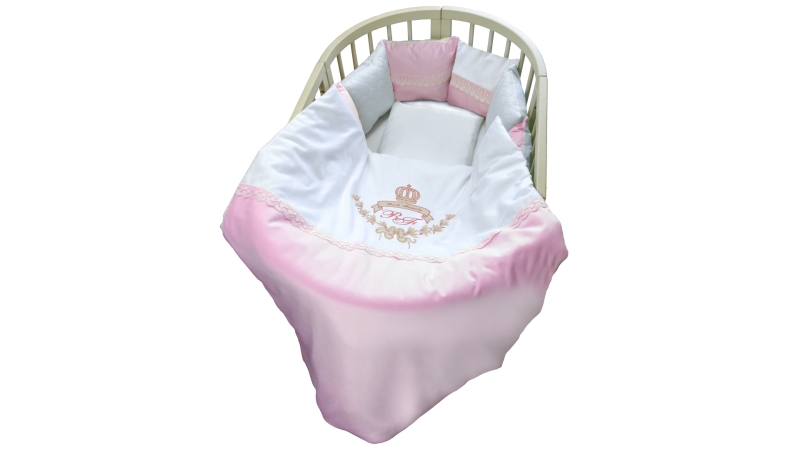 Комплект в кроватку L`Abeille Rich Family розовый (6) (0)