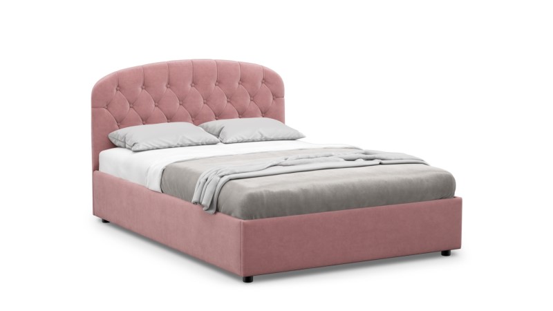 Кровать MOON FAMILY 1227 розовая (с ортопедическим основанием) (0)