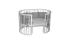 Кроватка для новорожденного Bombus Грация 8 в 1 (цв. серый) мни (1)