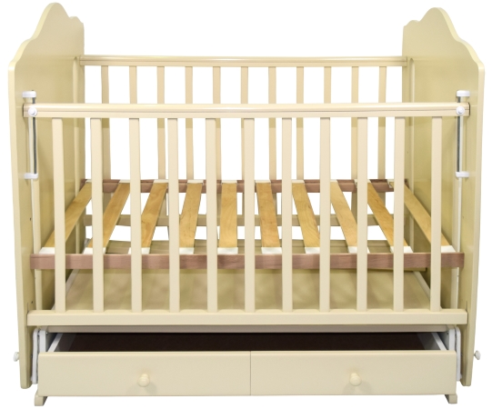 Кроватка для новорожденного Bombus Amis (маятник, ящик; цв. слон.кость) (1)