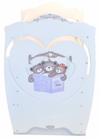 Кроватка для новорожденного Bombus Famille (маятник, ящик; цв. белый) (1)