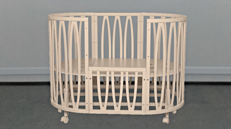 Кроватка для новорожденного Bombus Лилу 10 в 1 (маятник; цв. слон.кость) (0)