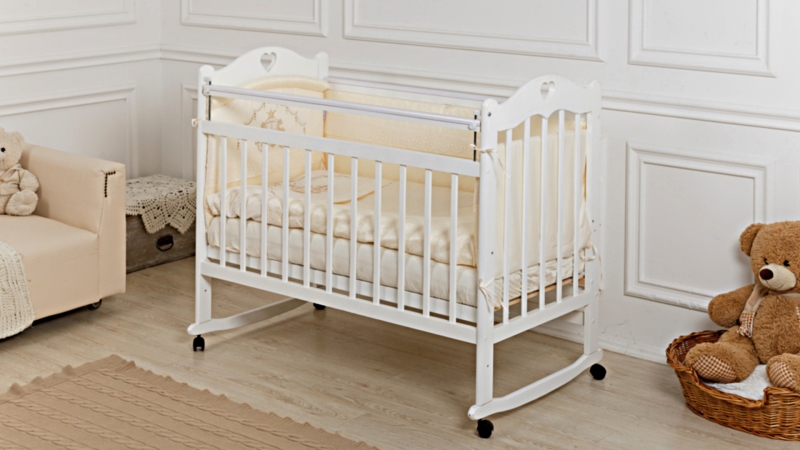 Кроватка для новорожденного Bombus Милана (качалка; цв. белый) (0)