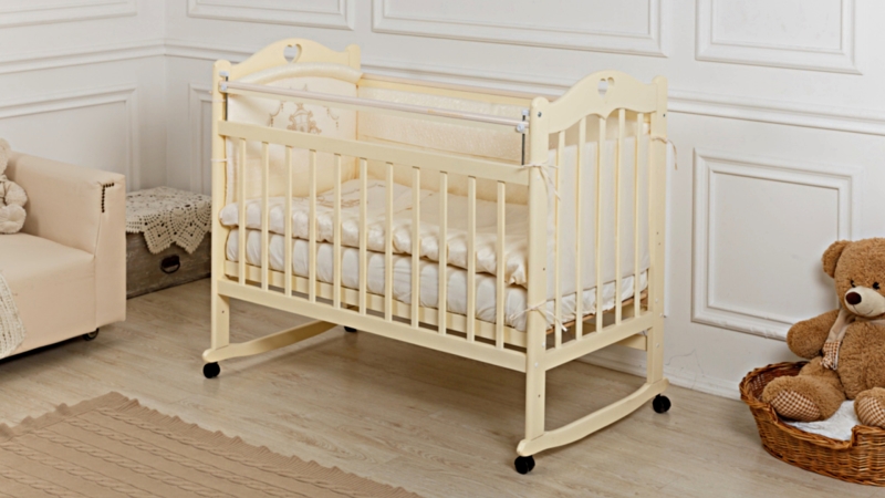 Кроватка для новорожденного Bombus Милана (качалка; цв. слон.кость) (0)