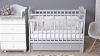 Кроватка для новорожденного Bombus Милана (маятник, ящик; цв. серый) мни (1)