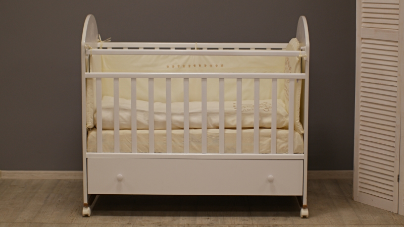 Кроватка для новорожденного Bombus Непоседа (качалка, ящик; цв. белый) (1)