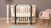 Кроватка для новорожденного Bombus Персона (маятник; цв. слон.кость/венге)  мни (1)