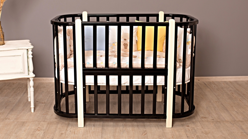 Кроватка для новорожденного Bombus Персона (маятник; цв. венге/белый) (0)
