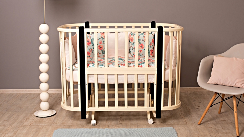 Кроватка для новорожденного Bombus Персона (цв. слон.кость/венге) (1)